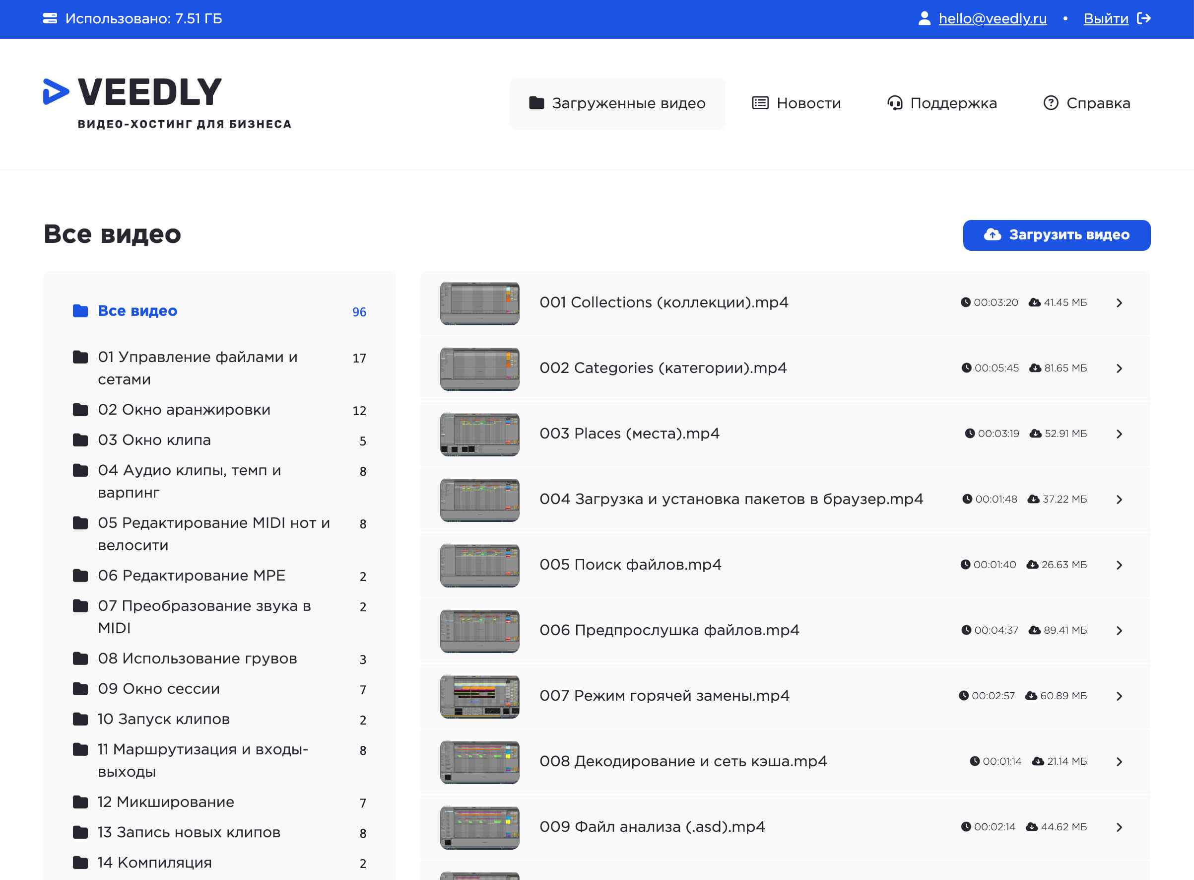 veedly – видео-хостинг для бизнеса
