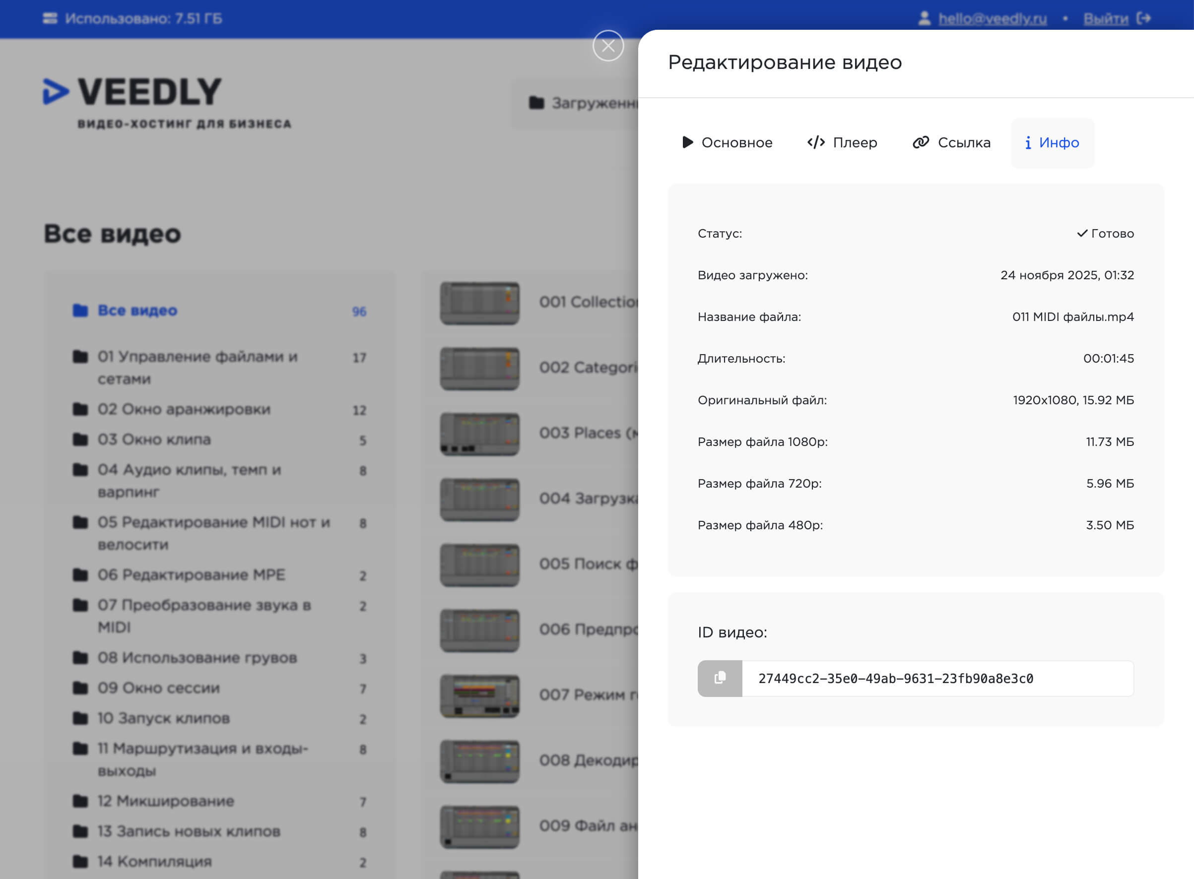 veedly – видео-хостинг для бизнеса